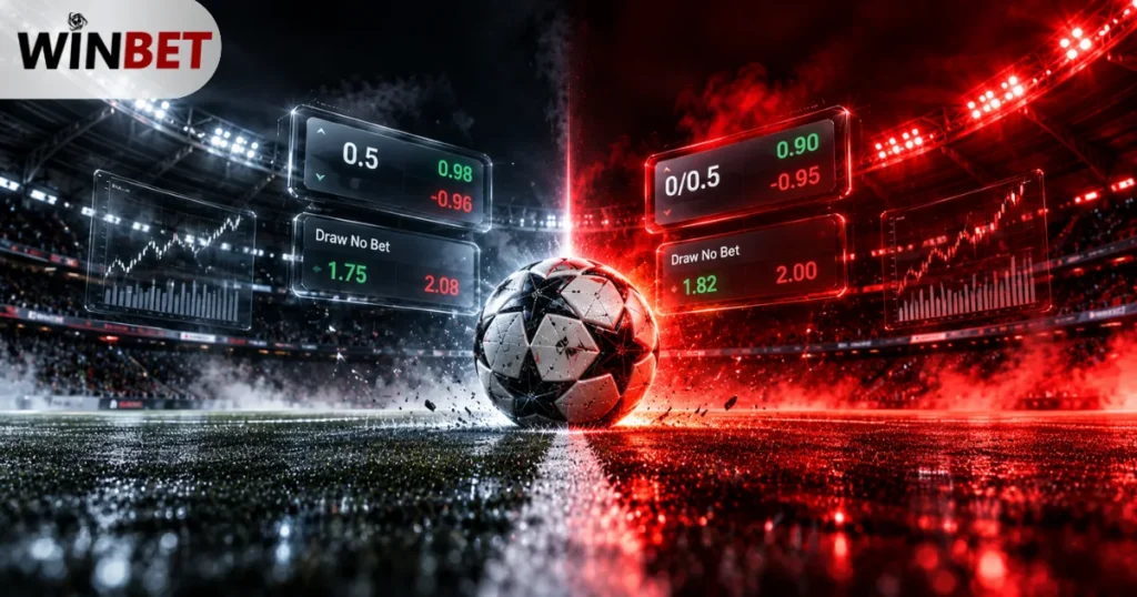 kèo đồng banh và kèo chấp winbet, mốc chấp bằng không, cách phân biệt kèo WINBET