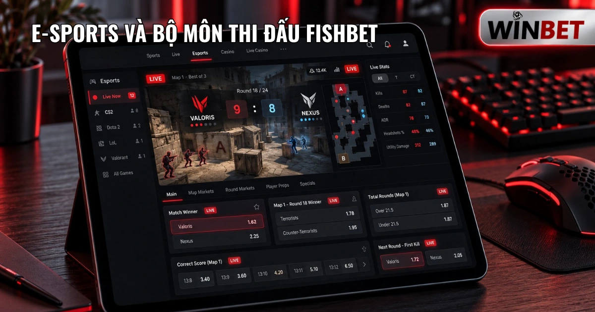 e-sports và bộ môn thi đấu fishbet, bộ môn điện tử FISHBET, giải đấu FISHBET