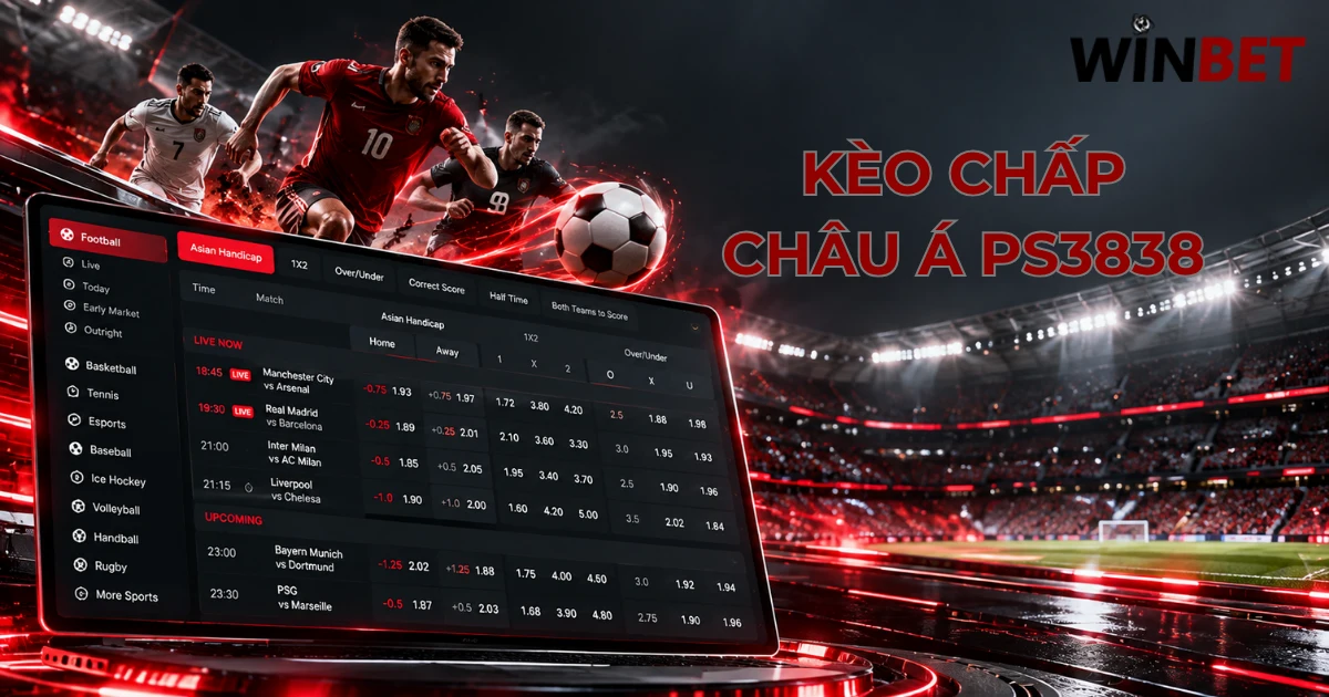 kèo chấp châu á ps3838, mốc chấp PS3838, đội cửa trên PS3838